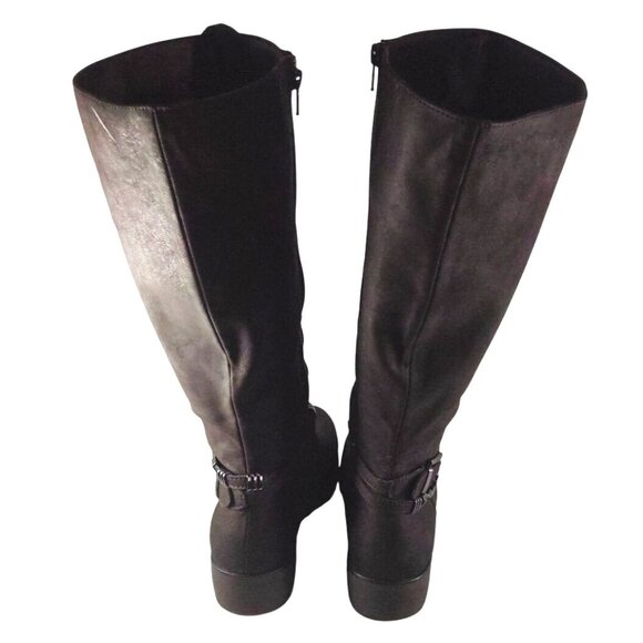 Style & Co., Brown Women's Size 9.5 Knee-High Boots With Side Zipper/Buckle - Picture 5 of 12